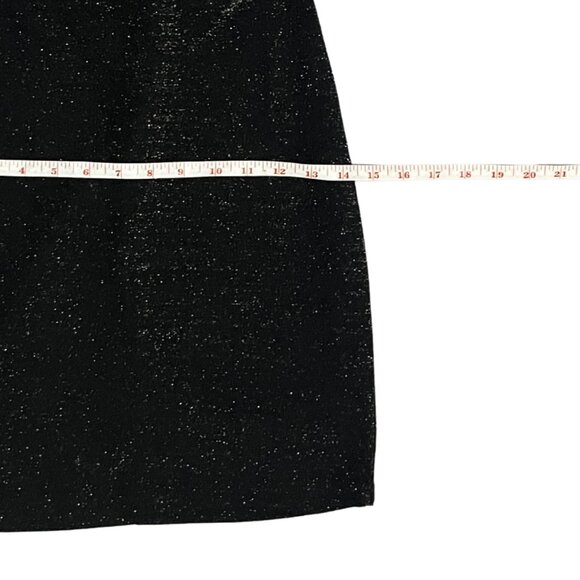 SHEIN Black Shimmer Bodycon Mini Dress XS Long Sleeve Party Glam - Picture 8 of 13